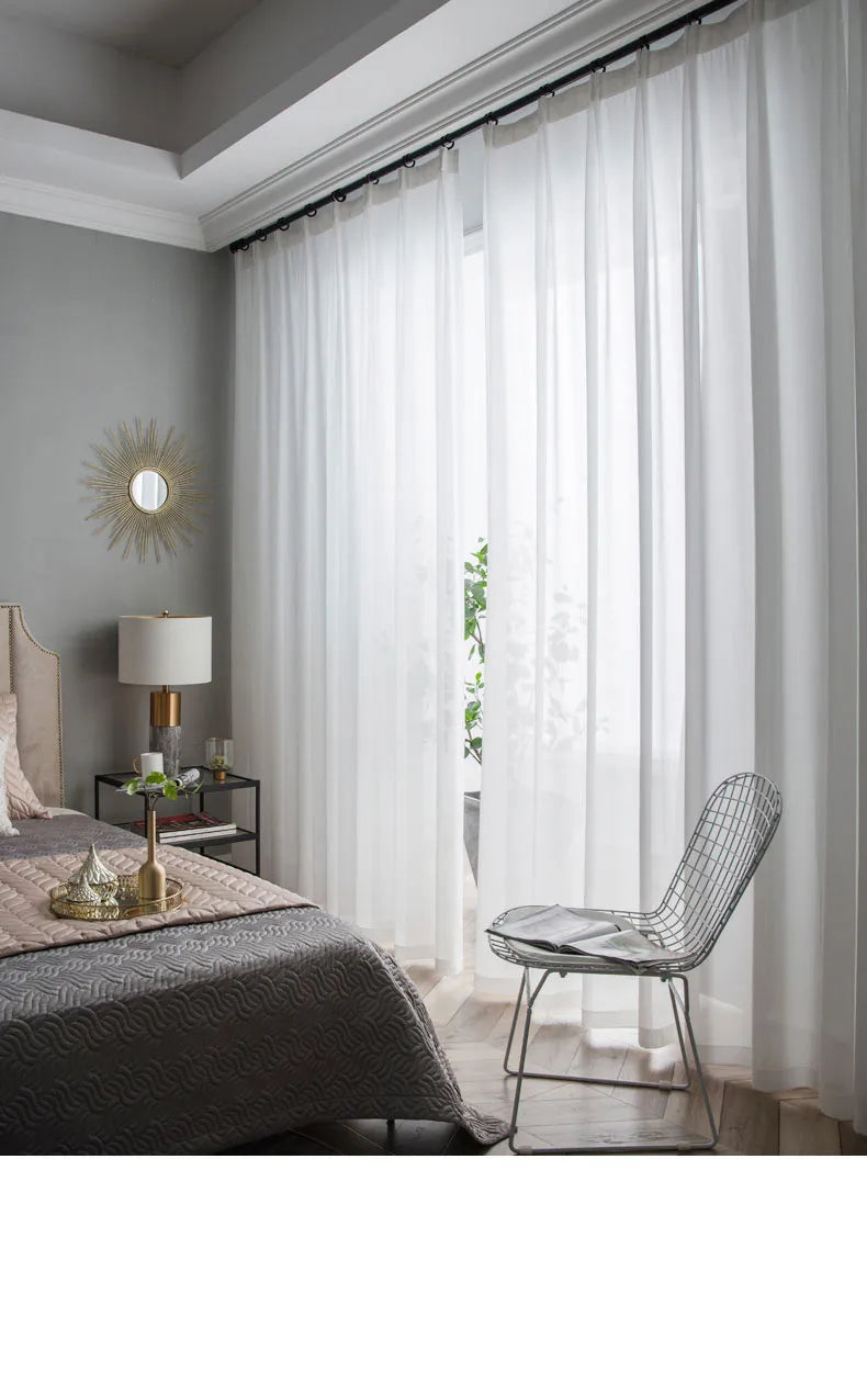 Voilage blanc plis ondulés, 8 finitions