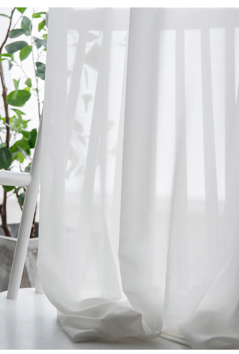 Voilage blanc plis ondulés, 8 finitions