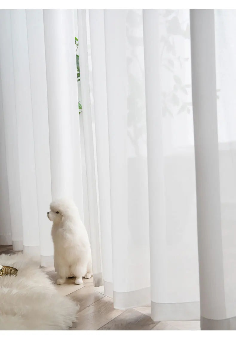 Voilage blanc plis ondulés, 8 finitions