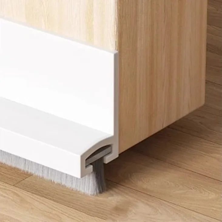 Bas de porte brosse et lèvre caoutchouc, 1 m