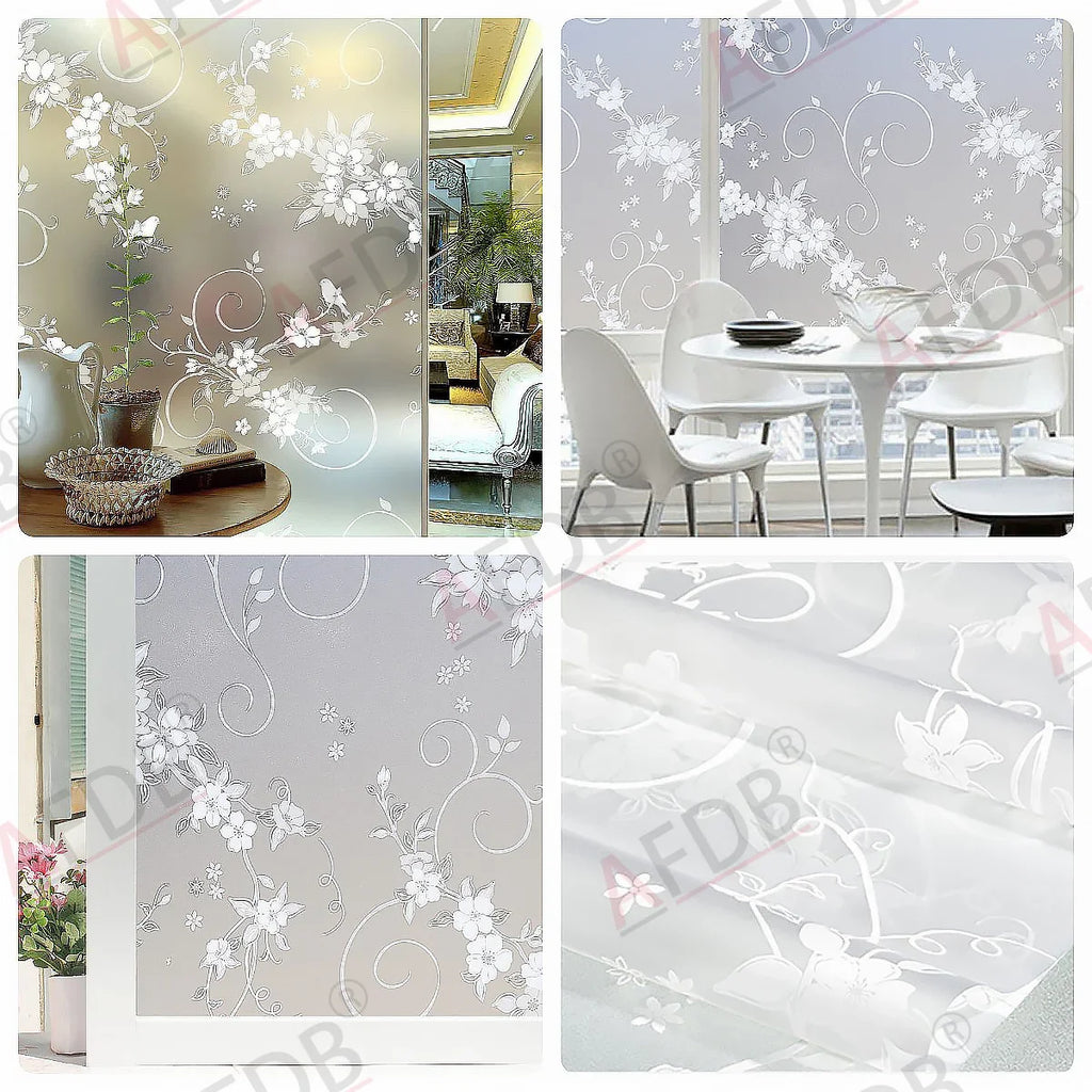 Film dépoli à motifs, 17 décors électrostatiques
