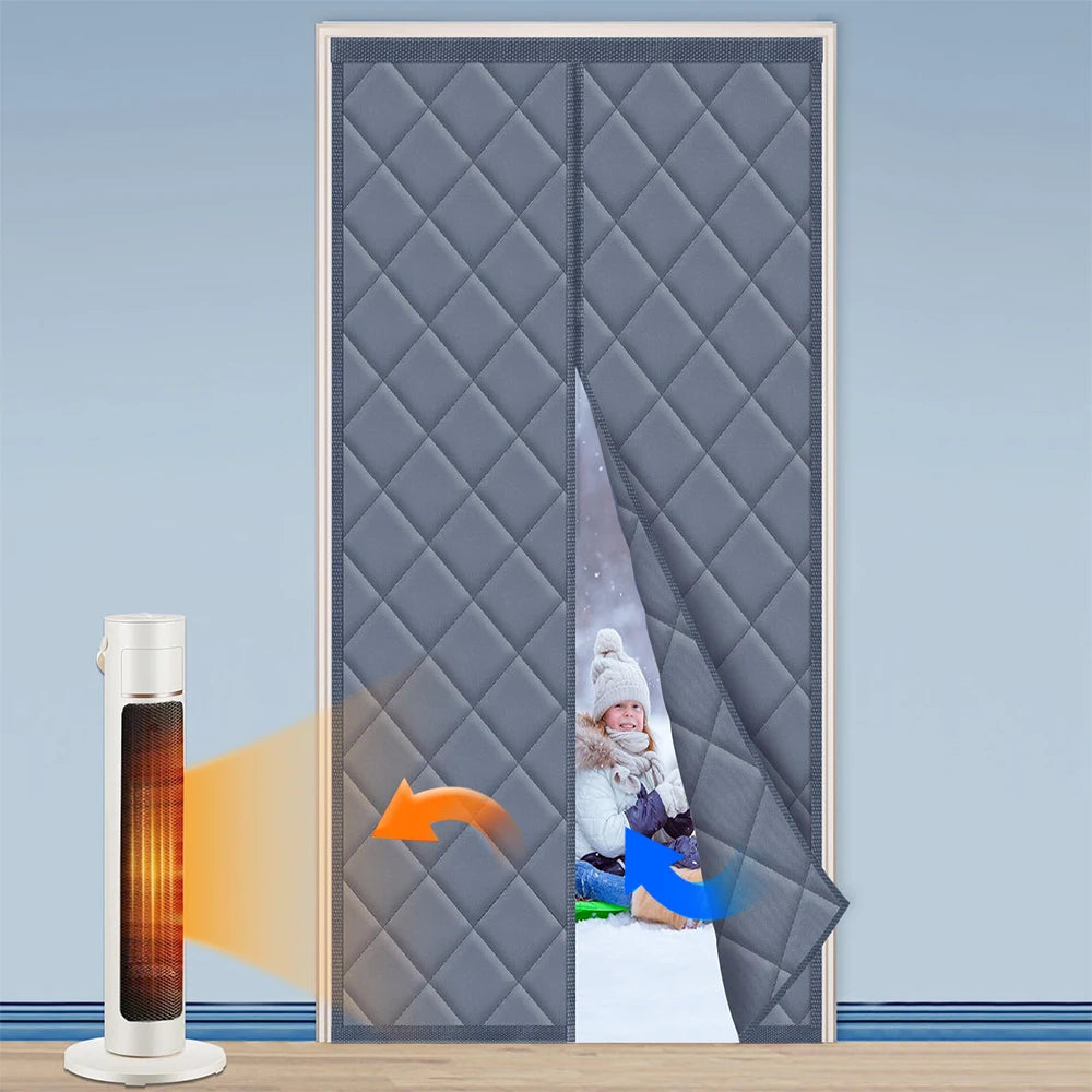 Rideau thermique porte d'entrée matelassé magnétique, vue 22