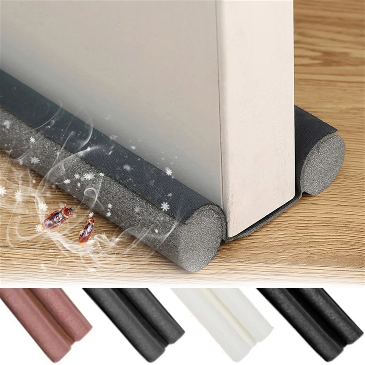 Boudin de porte double en mousse ajustable