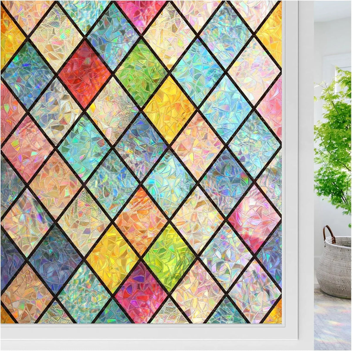 Film vitrail décoratif électrostatique, 21 motifs