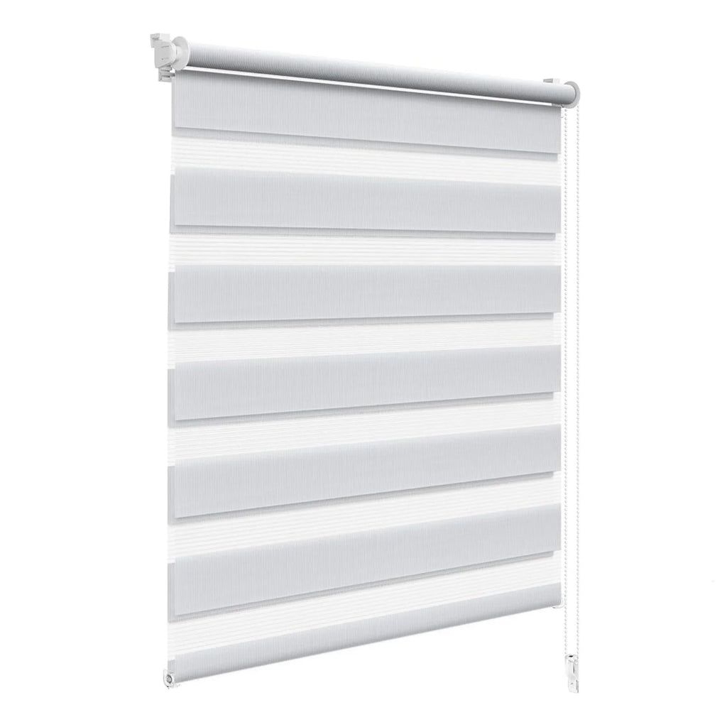 Store zébré double gris sans perçage, 16 tailles