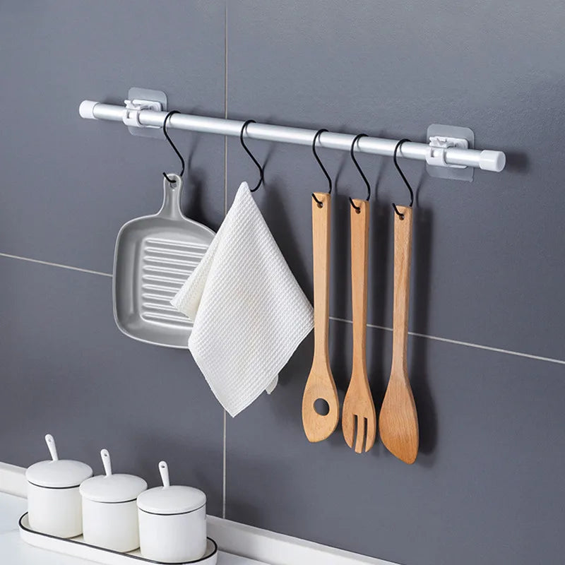 Supports de tringle adhésifs, blancs ou transparents, jusqu'à 24