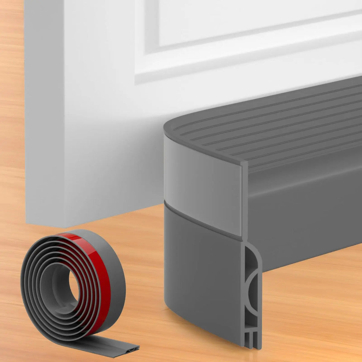 Bas de porte silicone autocollant épais, 1 ou 2 m