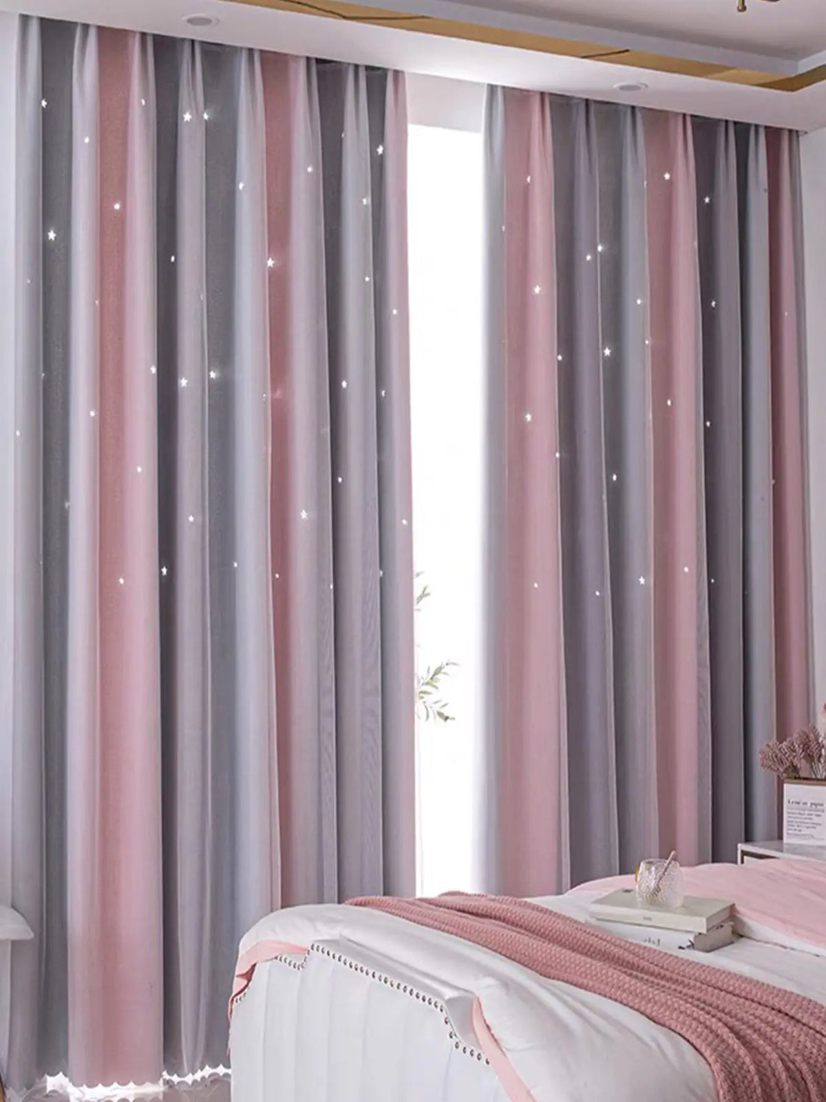 Rideau occultant chambre enfant étoiles