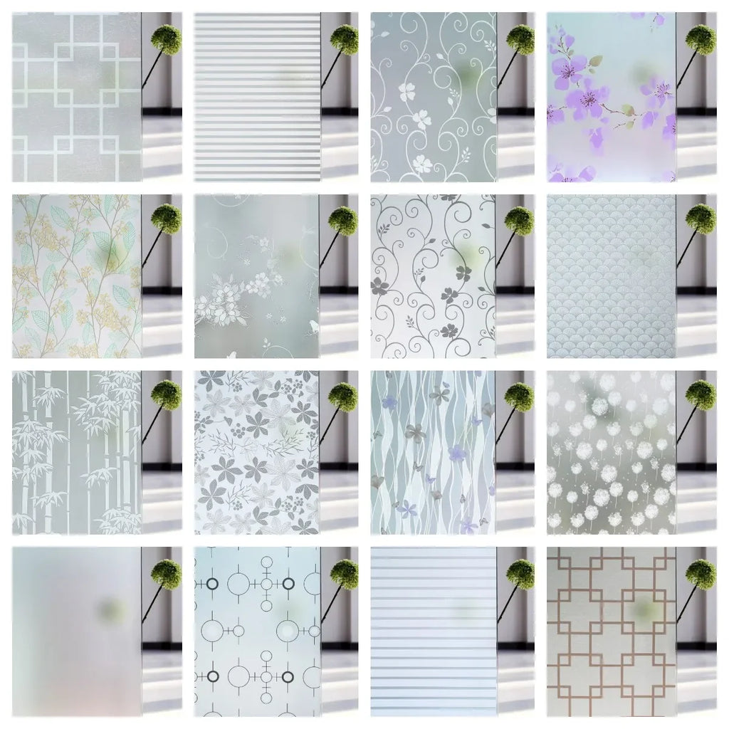 Film dépoli à motifs, 17 décors électrostatiques
