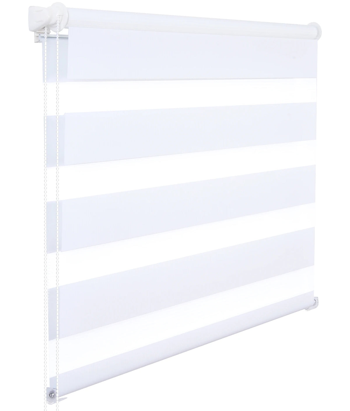 Store double rouleau blanc translucide, 18 tailles