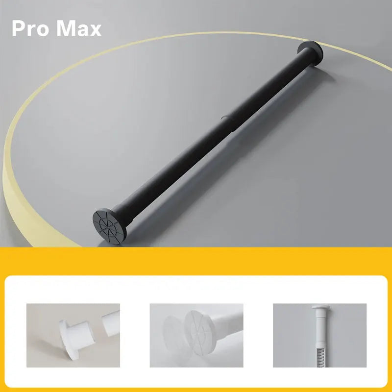 Tringle extensible inox, noire ou blanche, jusqu'à 260 cm