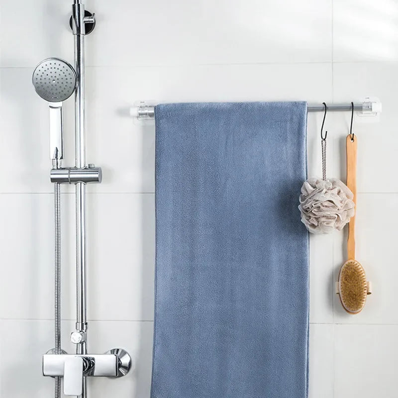 Supports de tringle adhésifs, blancs ou transparents, jusqu'à 24