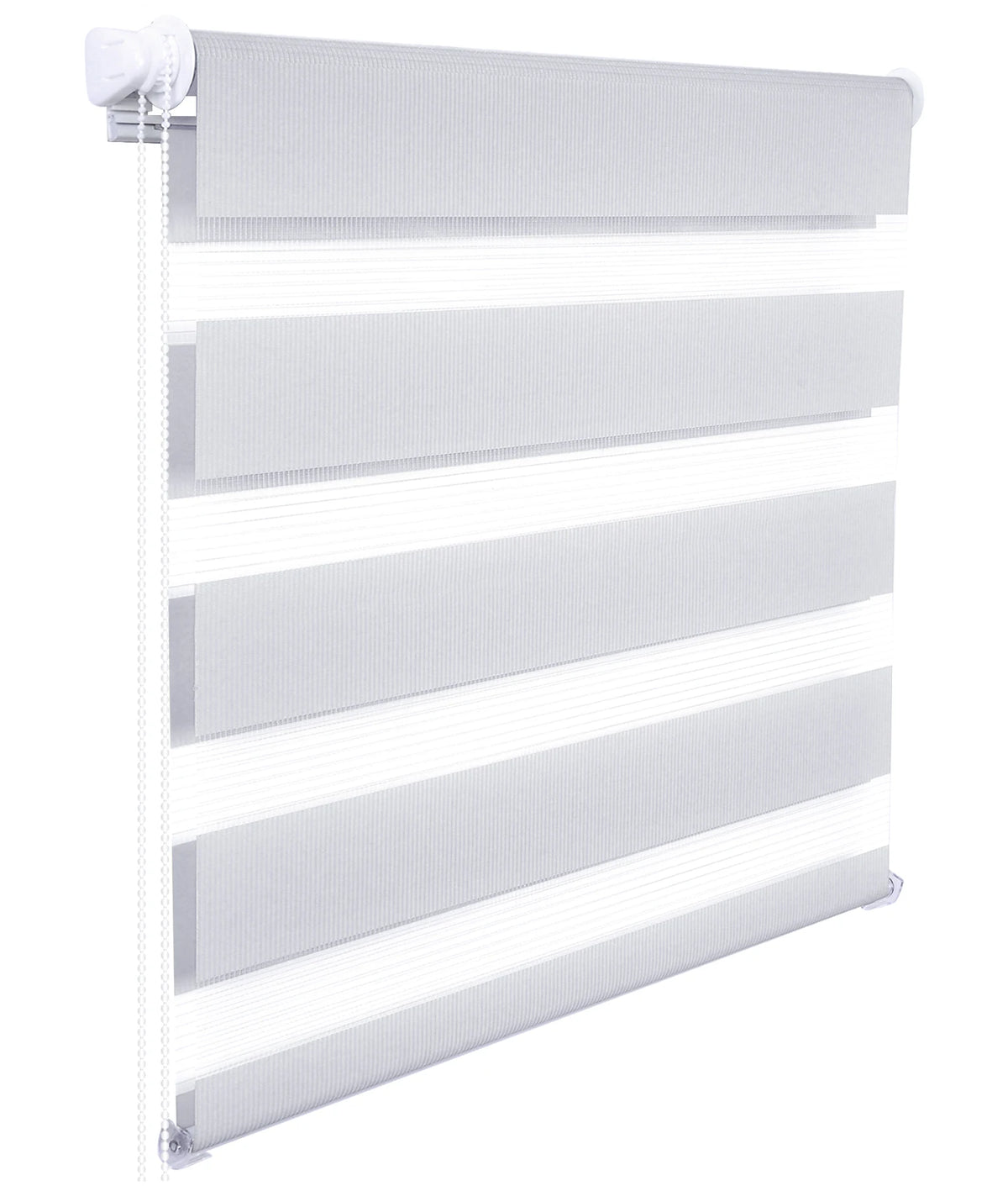 Store zébré double gris sans perçage, 16 tailles