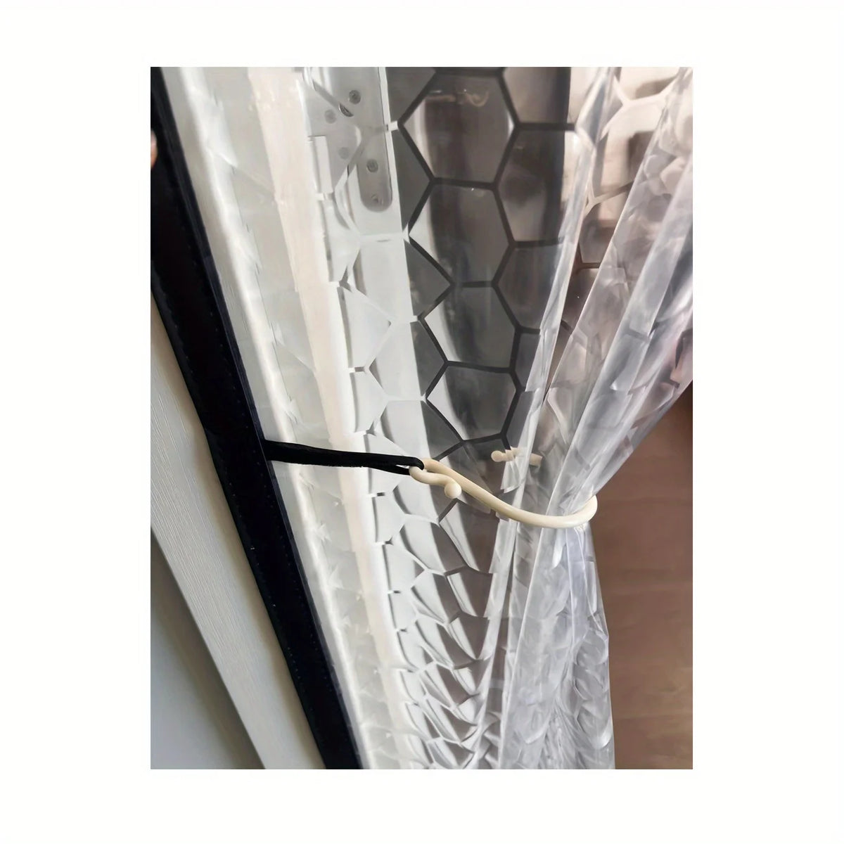 Rideau de porte isolant EVA translucide aimanté