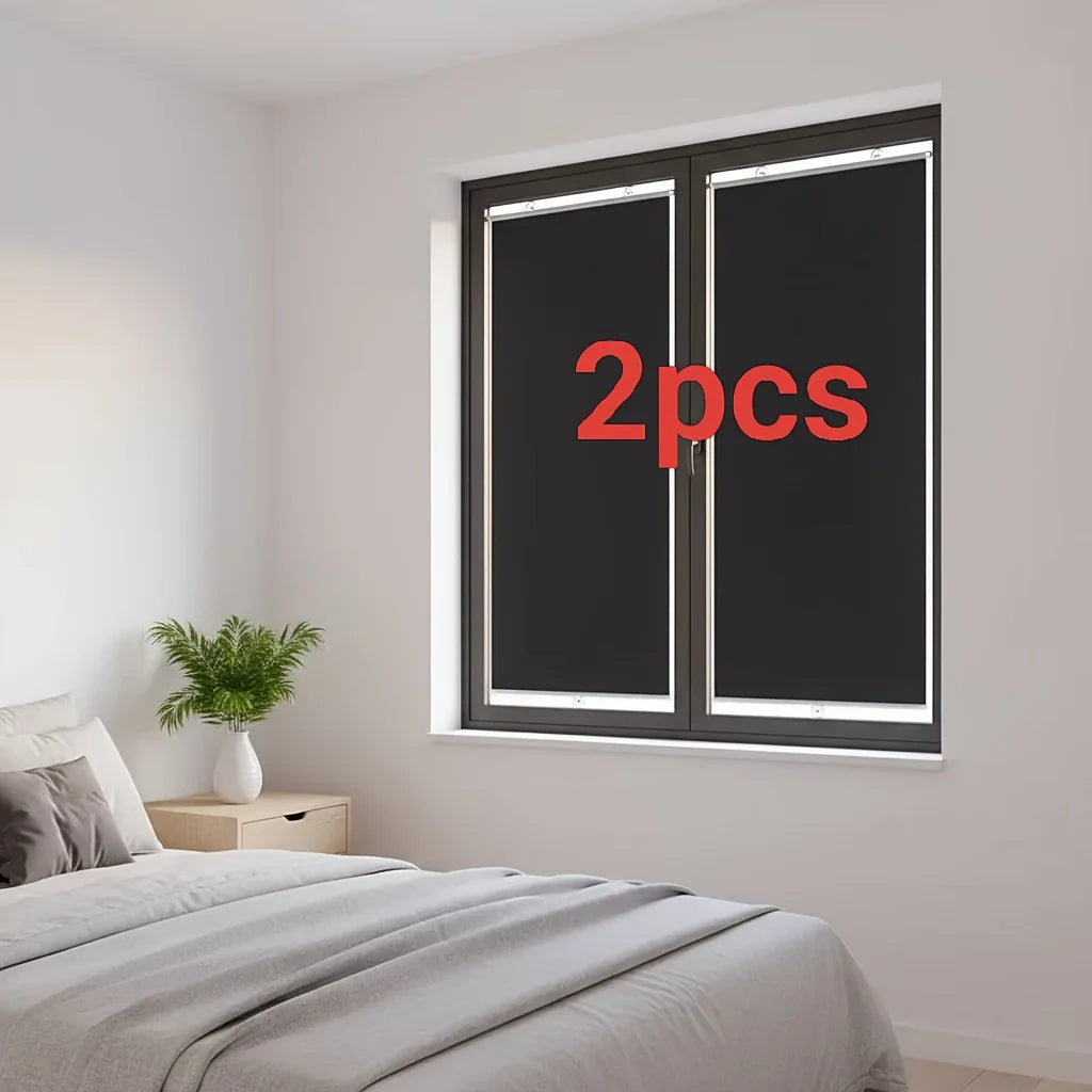 Lot de 2 stores occultants à ventouses, grandes tailles