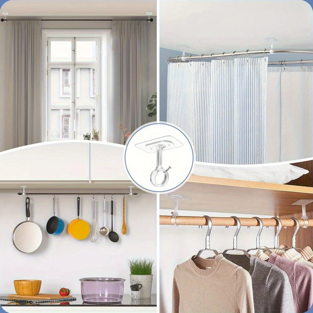 Supports de tringle plafond ou mur sans perçage, vue 3