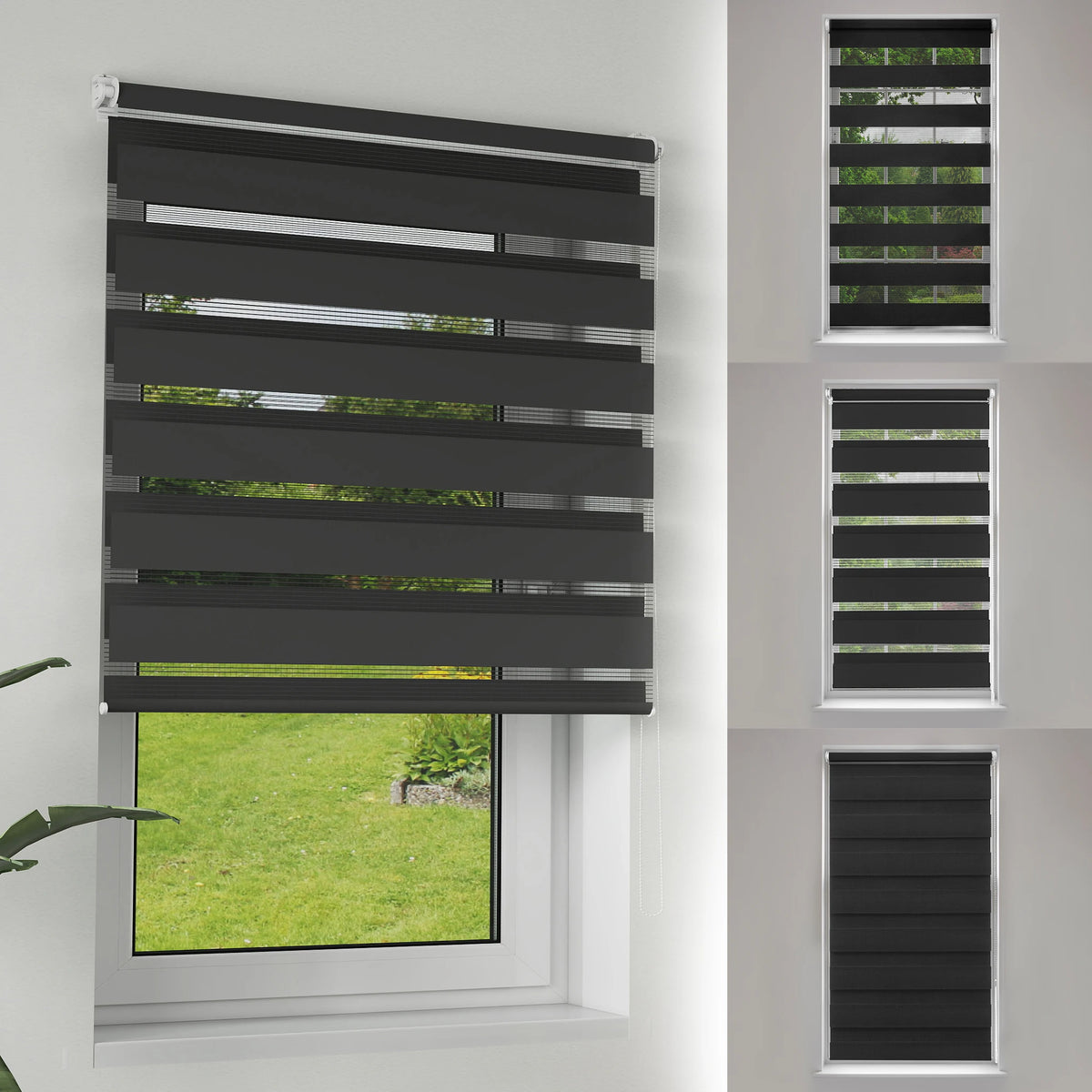 Store zébré noir sans perçage, vue 5