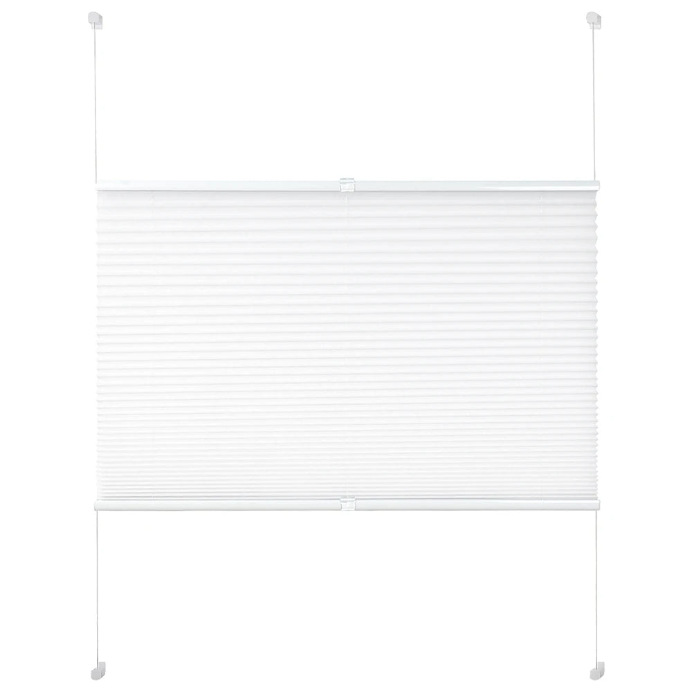 Store plissé Klemmfix blanc opaque sans perçage