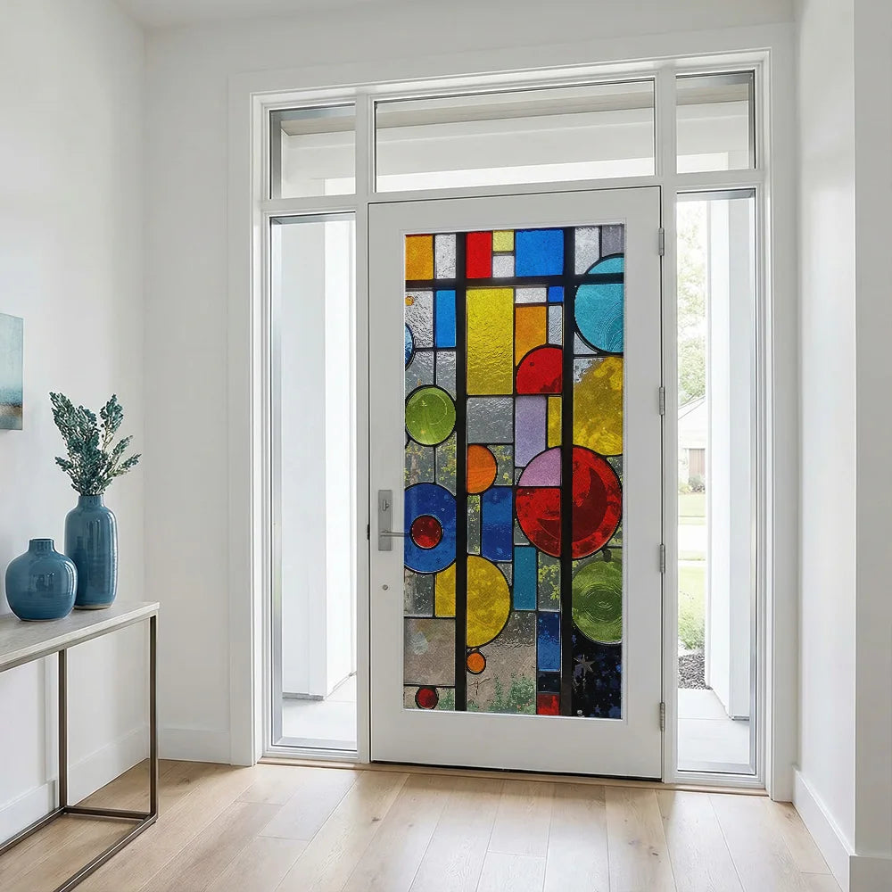 Film vitrail coloré électrostatique, 45 x 100 cm