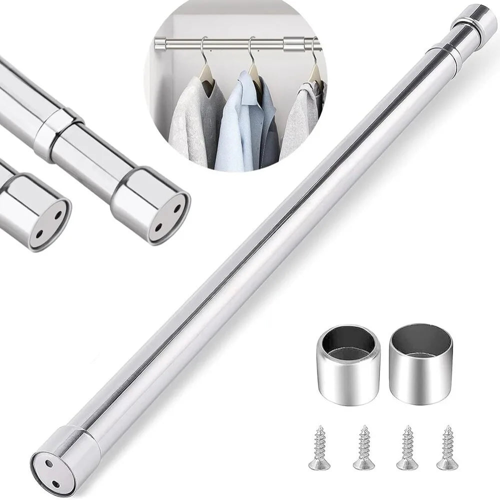 Tringle de penderie extensible en inox, 31 à 80 cm