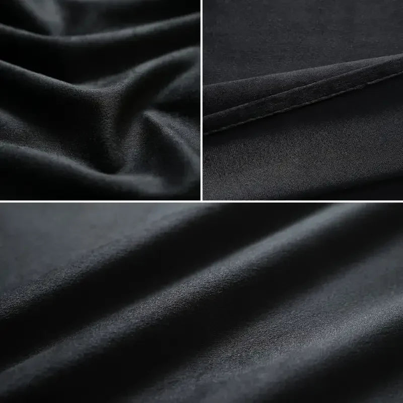 Rideau en velours noir, 4 finitions