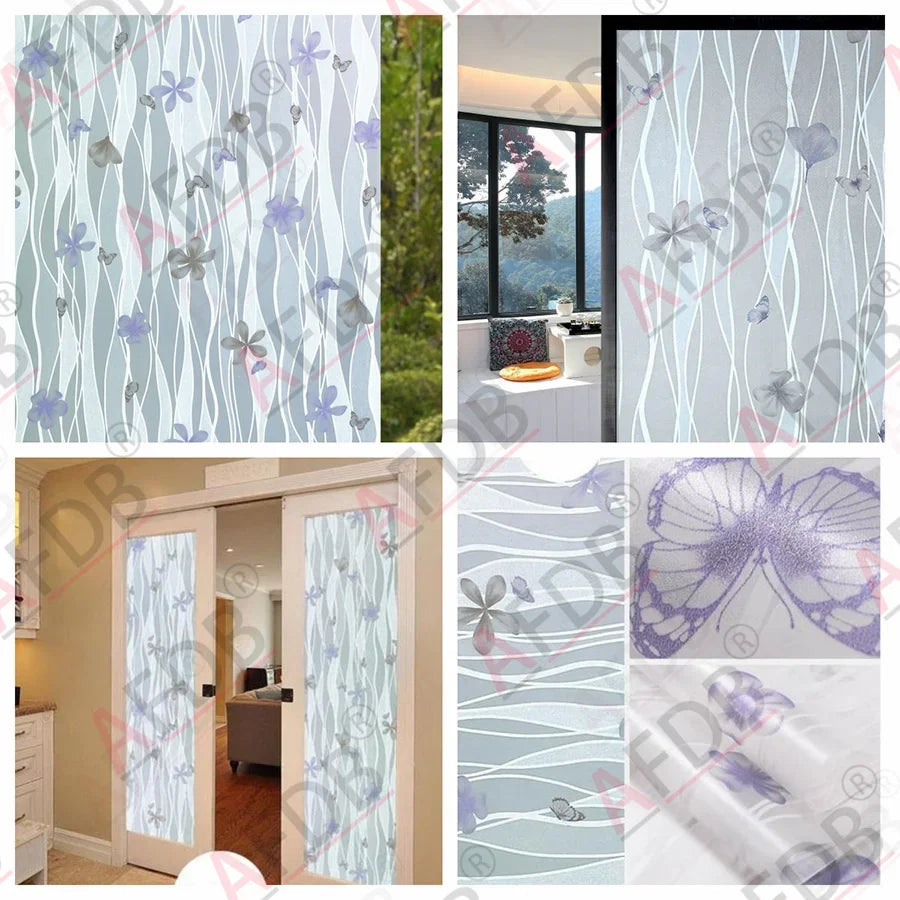 Film dépoli à motifs, 17 décors électrostatiques