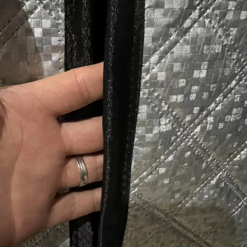 Rideau de porte isolant coton aimanté, vue 5