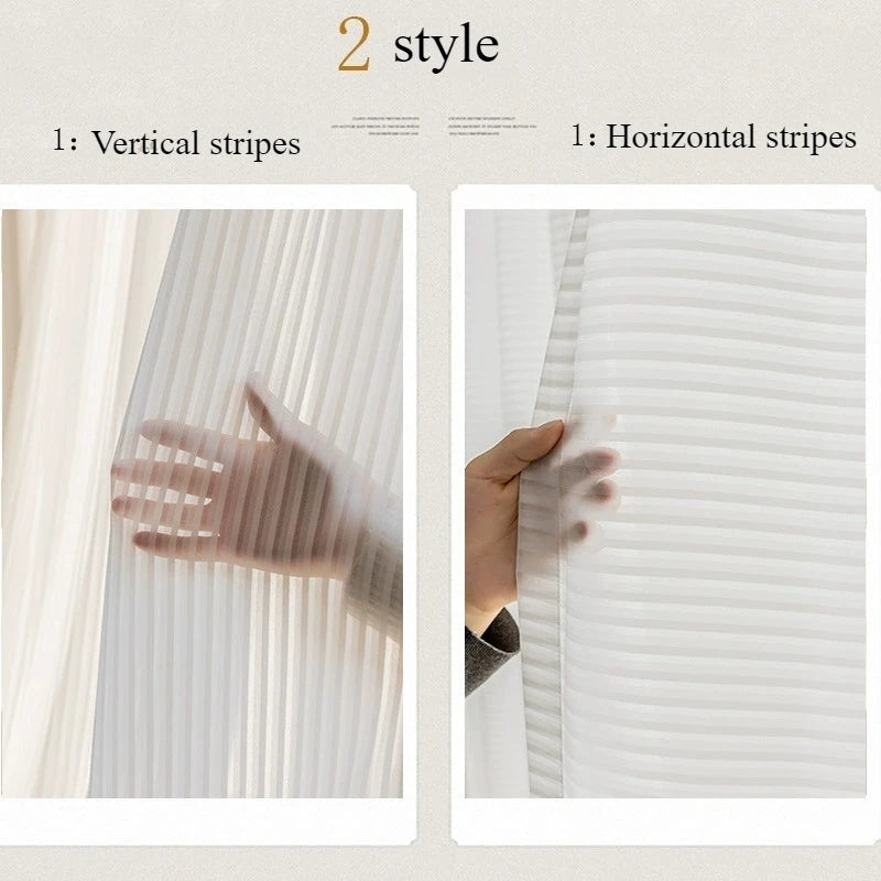 Voilage rayé style japonais, 2 modèles