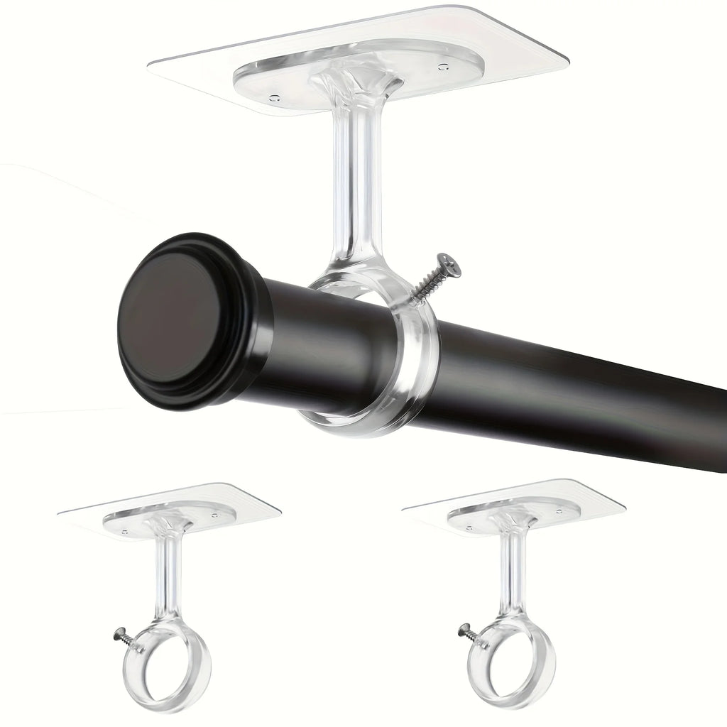 Support de tringle au plafond adhésif, lot de 2 à 8