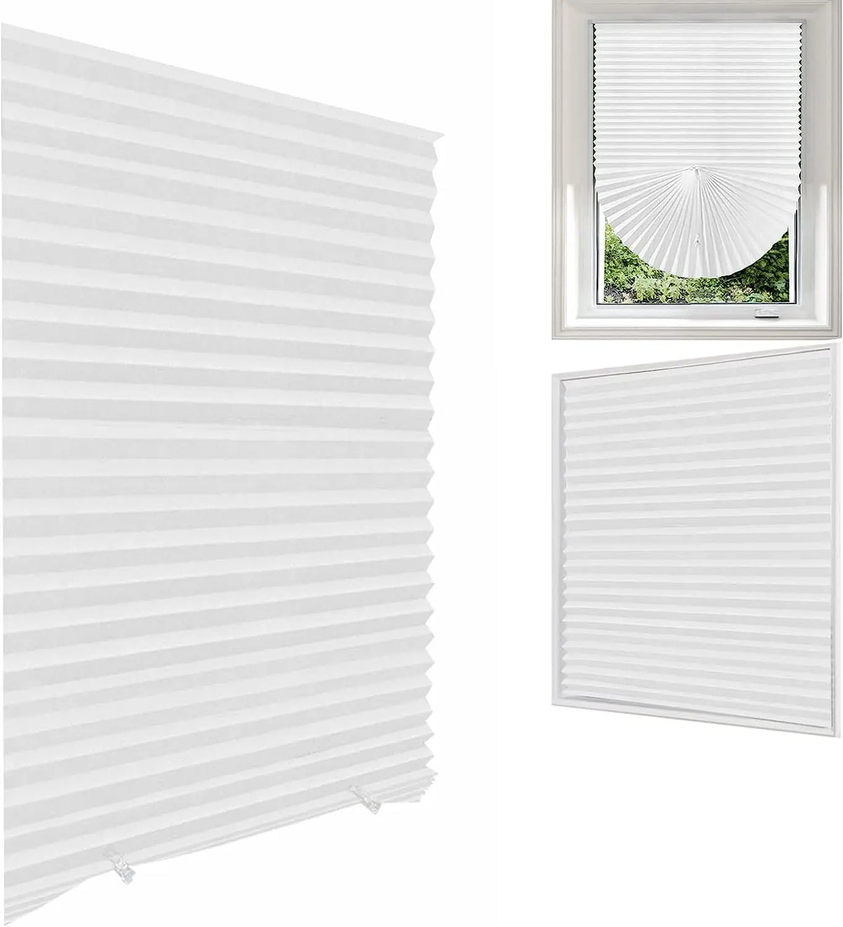 Store plissé sans perçage en tissu, vue 10