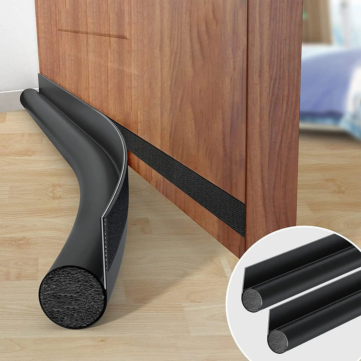 Bas de porte double en silicone à glisser