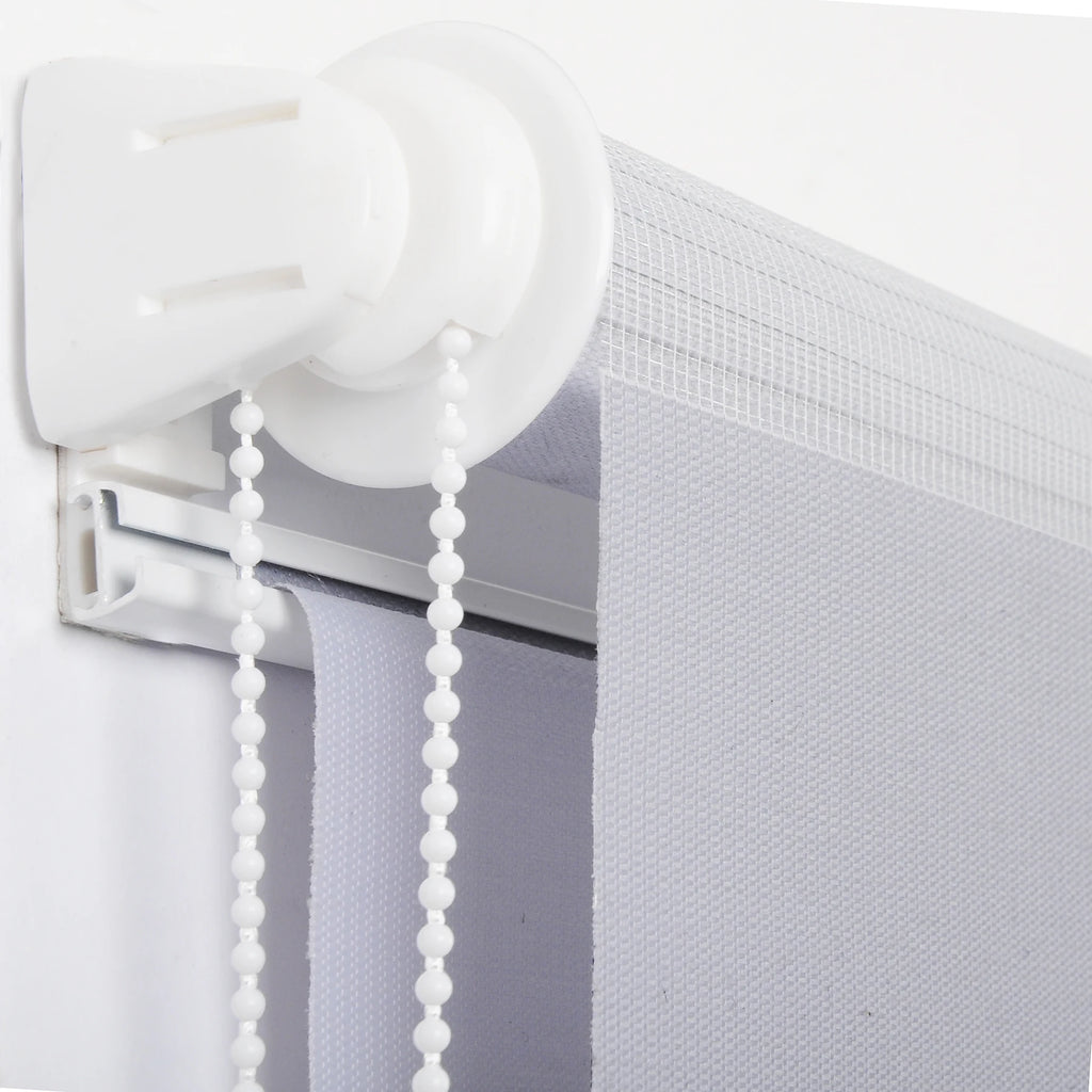 Store zébré double gris sans perçage, 16 tailles