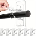 Supports de tringle adhésifs, blancs ou transparents, jusqu'à 24