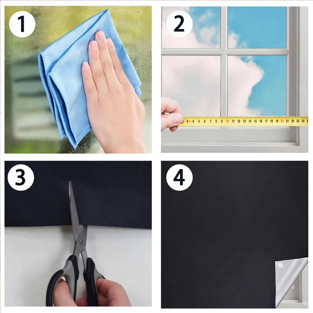 Rideau occultant portable 145 cm pour Velux et fenêtre