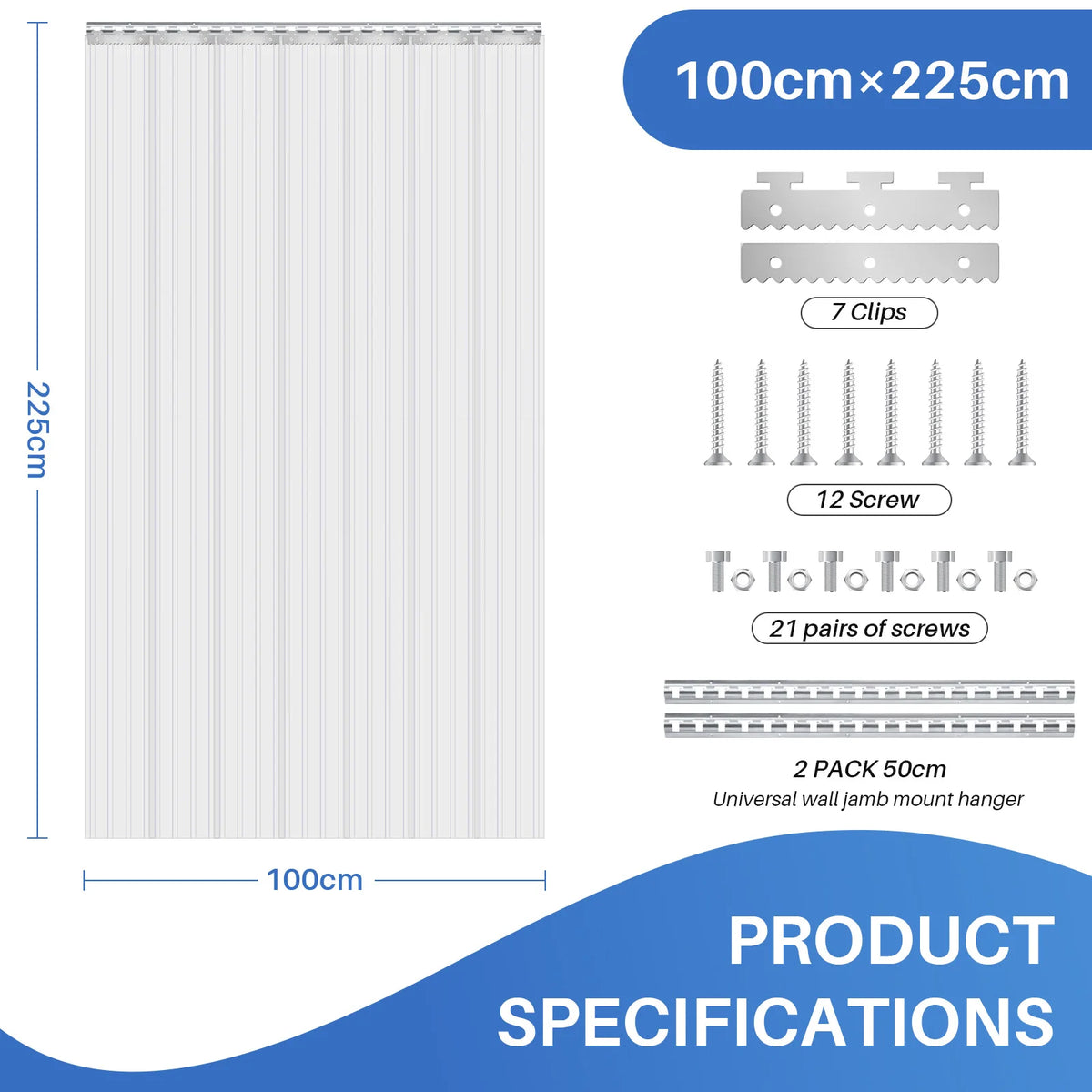 Rideau à lanières PVC isolant, vue 32