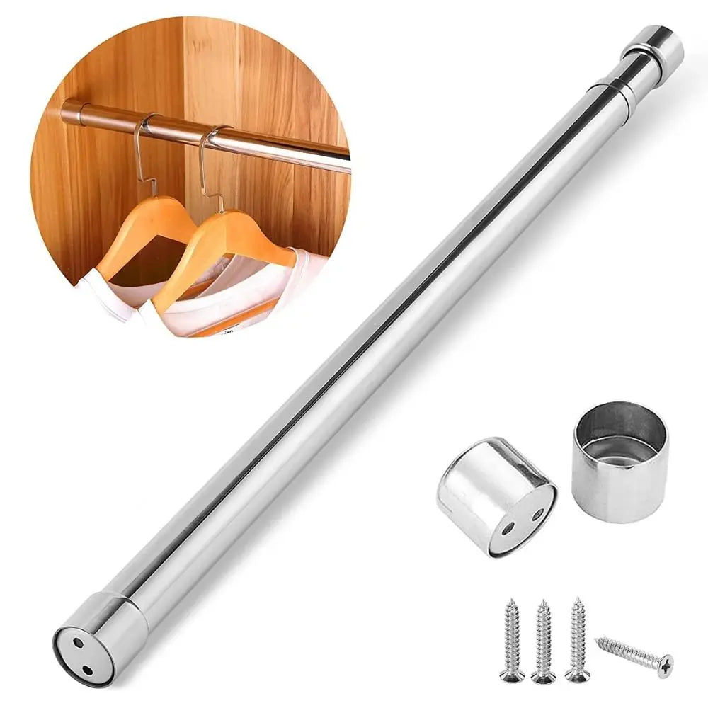 Tringle de penderie extensible en inox, 31 à 80 cm
