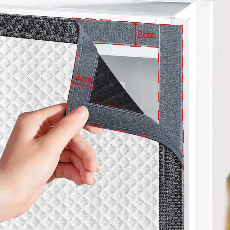 Rideau isolant matelassé blanc, sur mesure