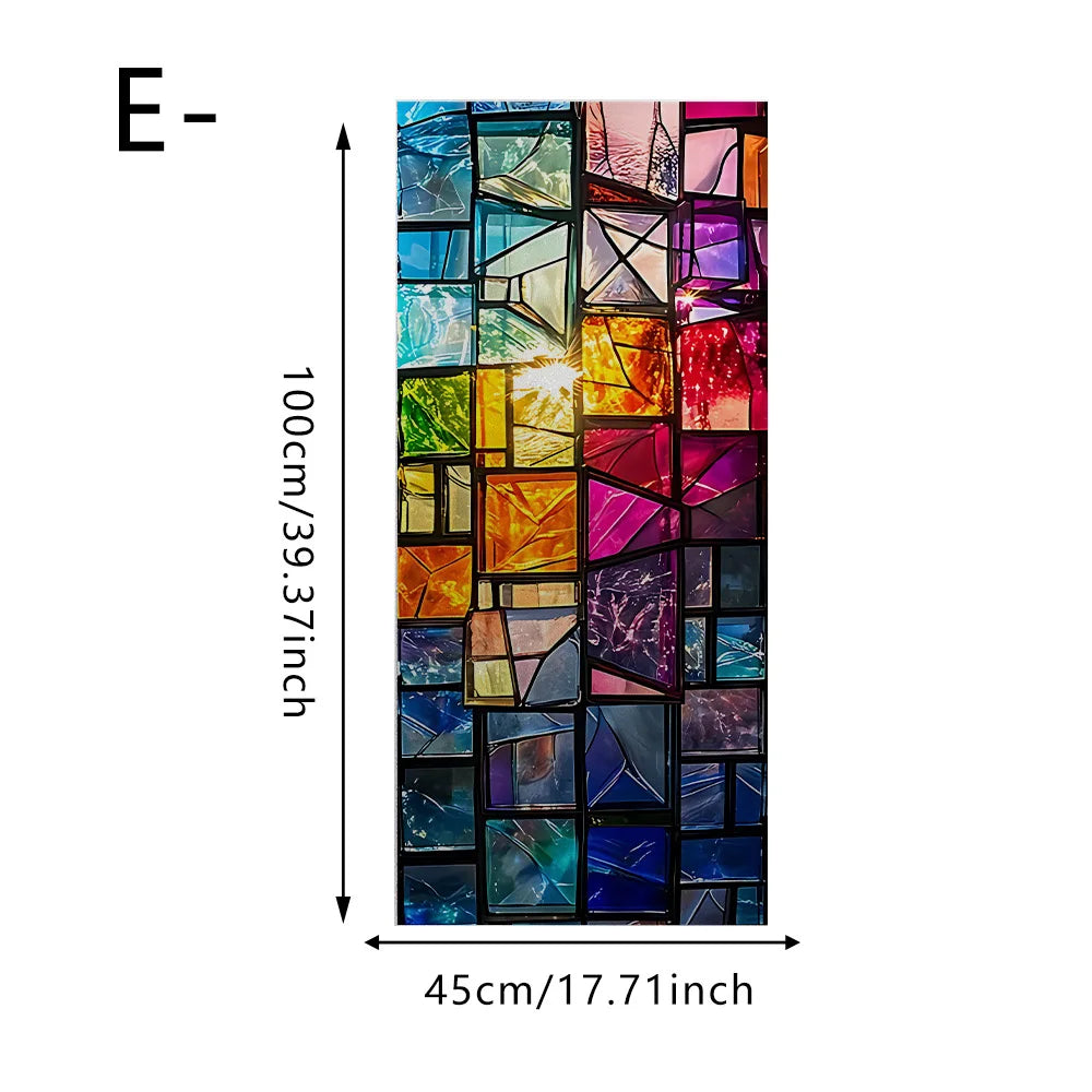 Film vitrail coloré électrostatique, 45 x 100 cm