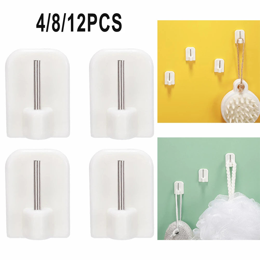 Crochets adhésifs pour tringle, lot de 4 à 12