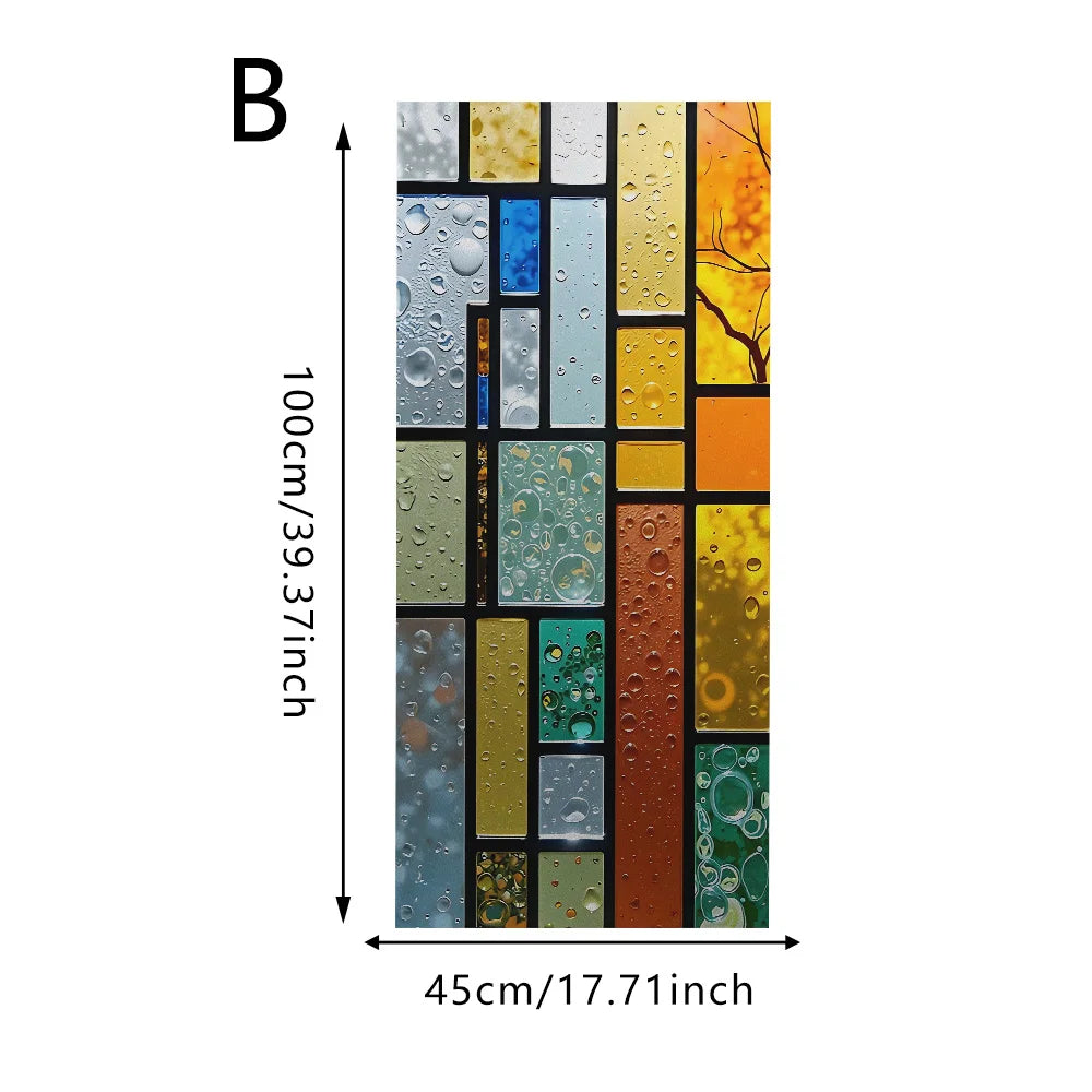 Film vitrail coloré électrostatique, 45 x 100 cm