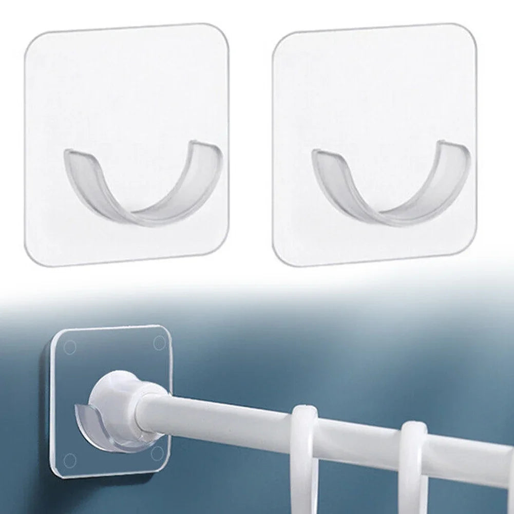 Supports de tringle demi-lune adhésifs, lot de 2 à 8