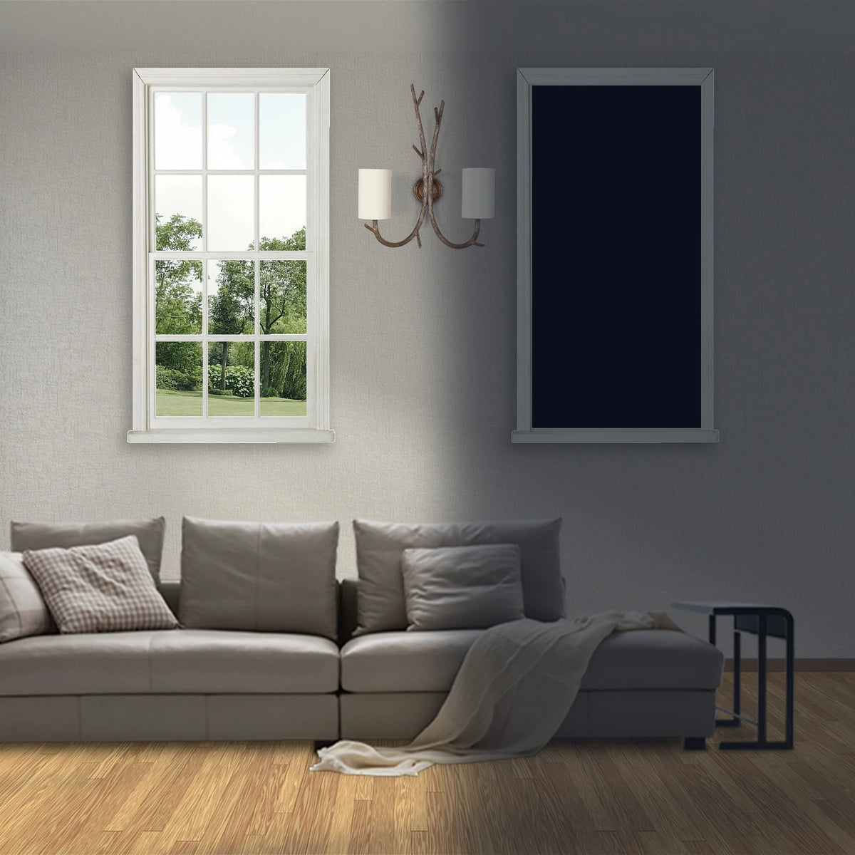 Toile occultante 150 cm avec kit de pose au choix