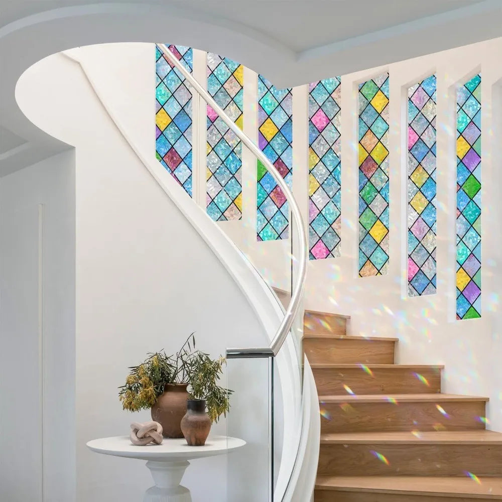 Film vitrail décoratif électrostatique, 21 motifs