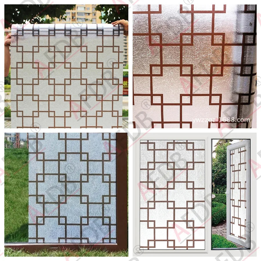 Film dépoli à motifs, 17 décors électrostatiques