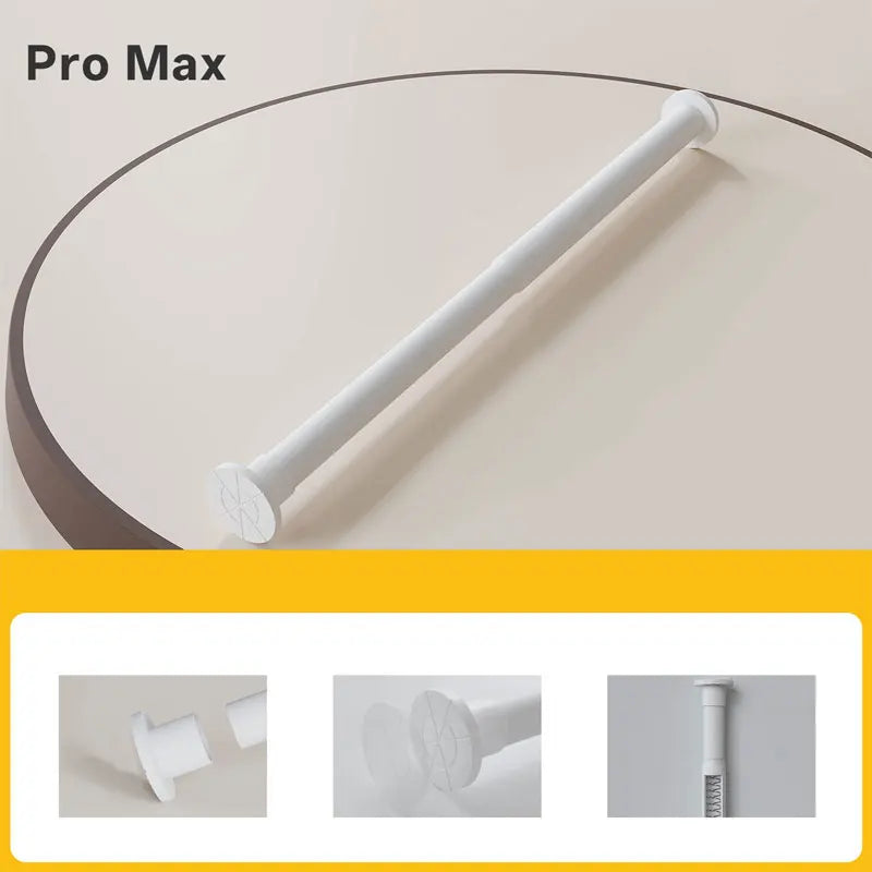 Tringle extensible inox, noire ou blanche, jusqu'à 260 cm