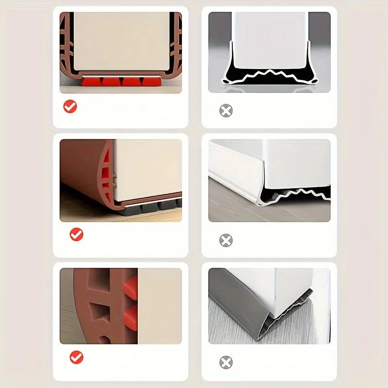 Bas de porte clipsable réglable, sans colle