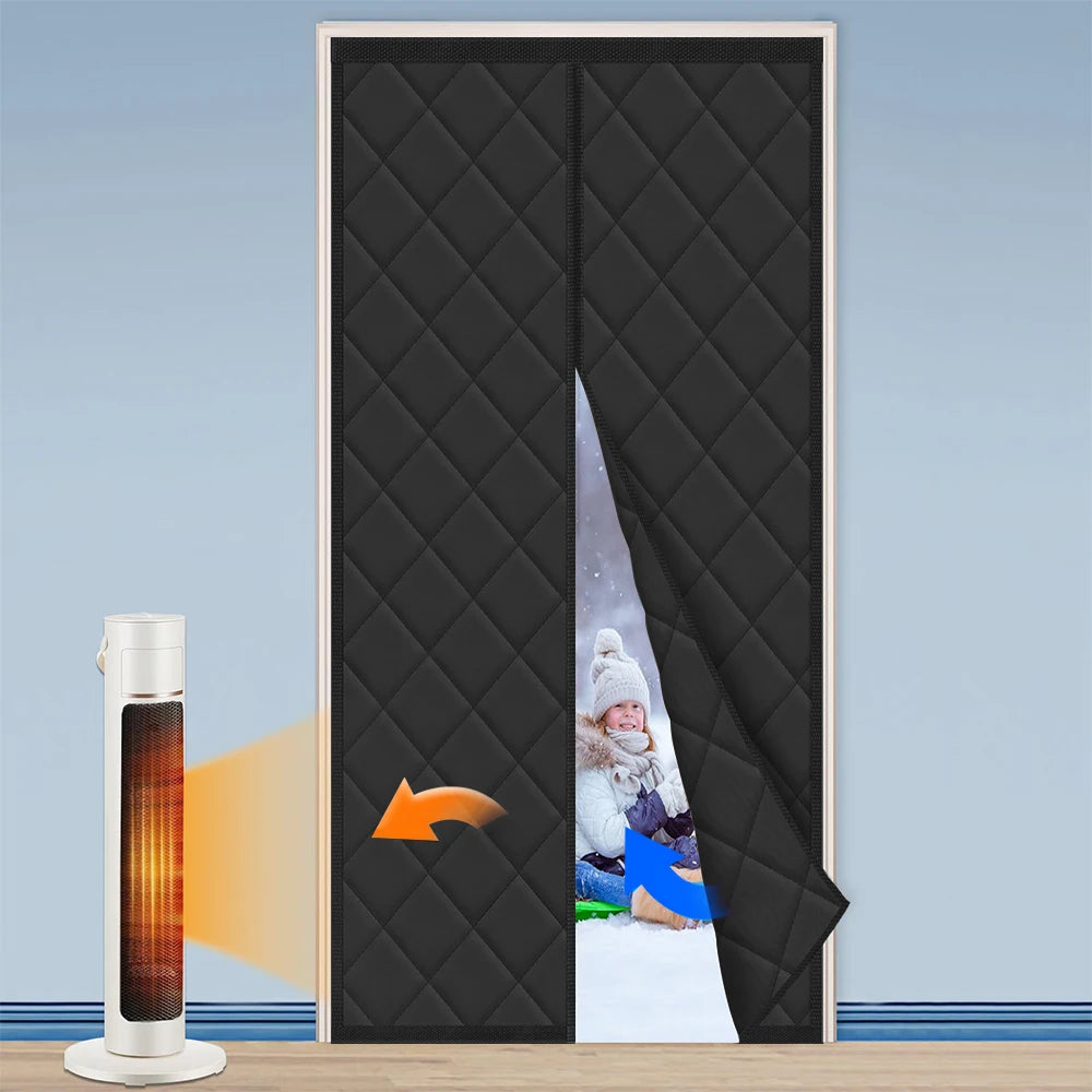 Rideau thermique porte d'entrée matelassé magnétique, vue 24