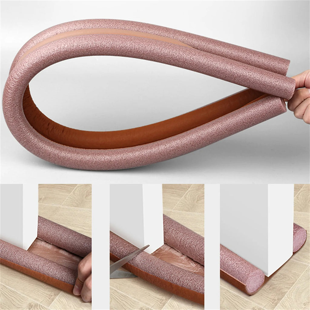 Boudin de porte double en mousse ajustable