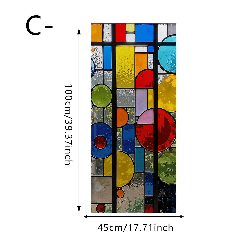 Film vitrail coloré électrostatique, 45 x 100 cm