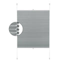 Store alvéolaire occultant gris, sans perçage